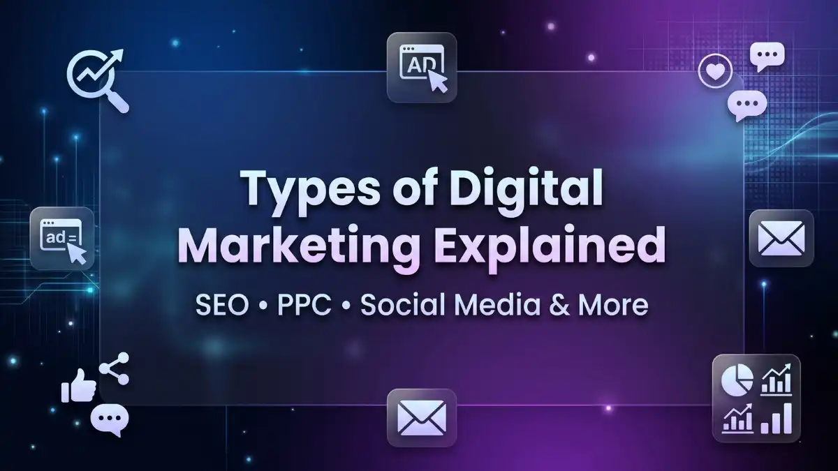 Types of Digital Marketing Explained: SEO, PPC, SMM & More